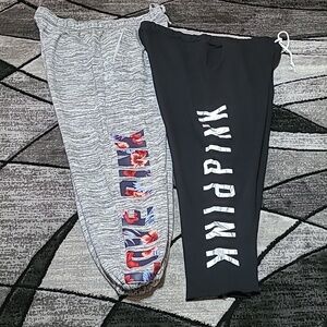 VS PINK 2016 TROPICAL FLORAL EMBROIDERED BOYFRIEND OVERSIZED JOGGERS